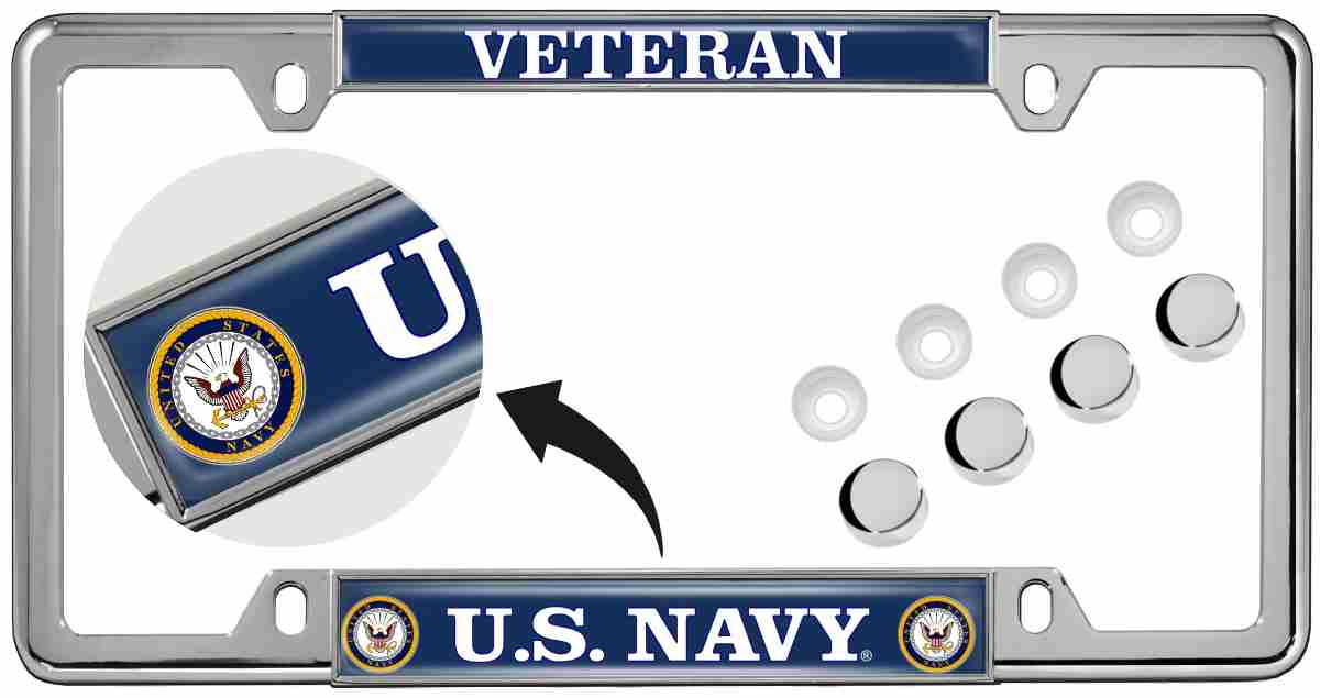 U.S. Navy Veteran - Car Metal License Plate Frame Questions & Answers