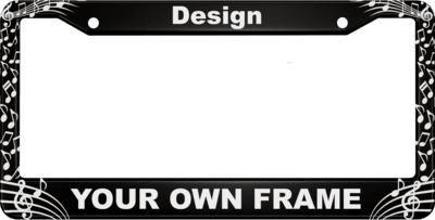 Can I customize the license plate frame with a logo?