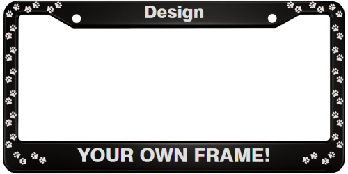 What color options are available for the license plate frame?