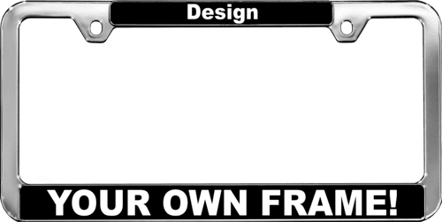 What colors are available for the license plate frames?