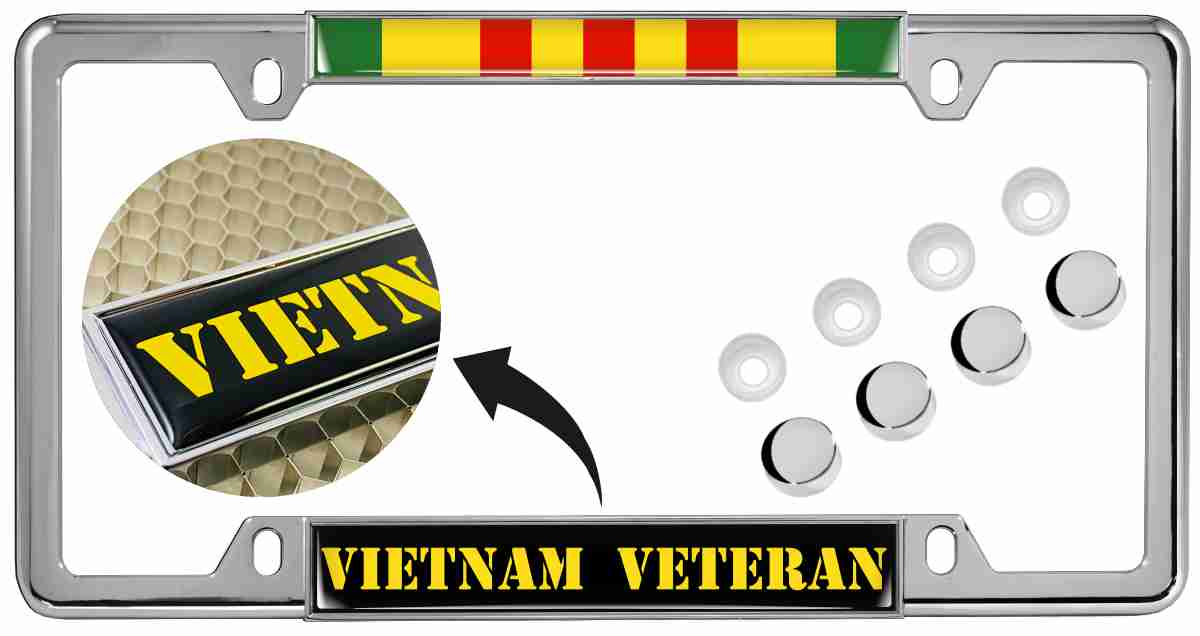 Vietnam Veteran - Car Metal License Plate Frame Questions & Answers