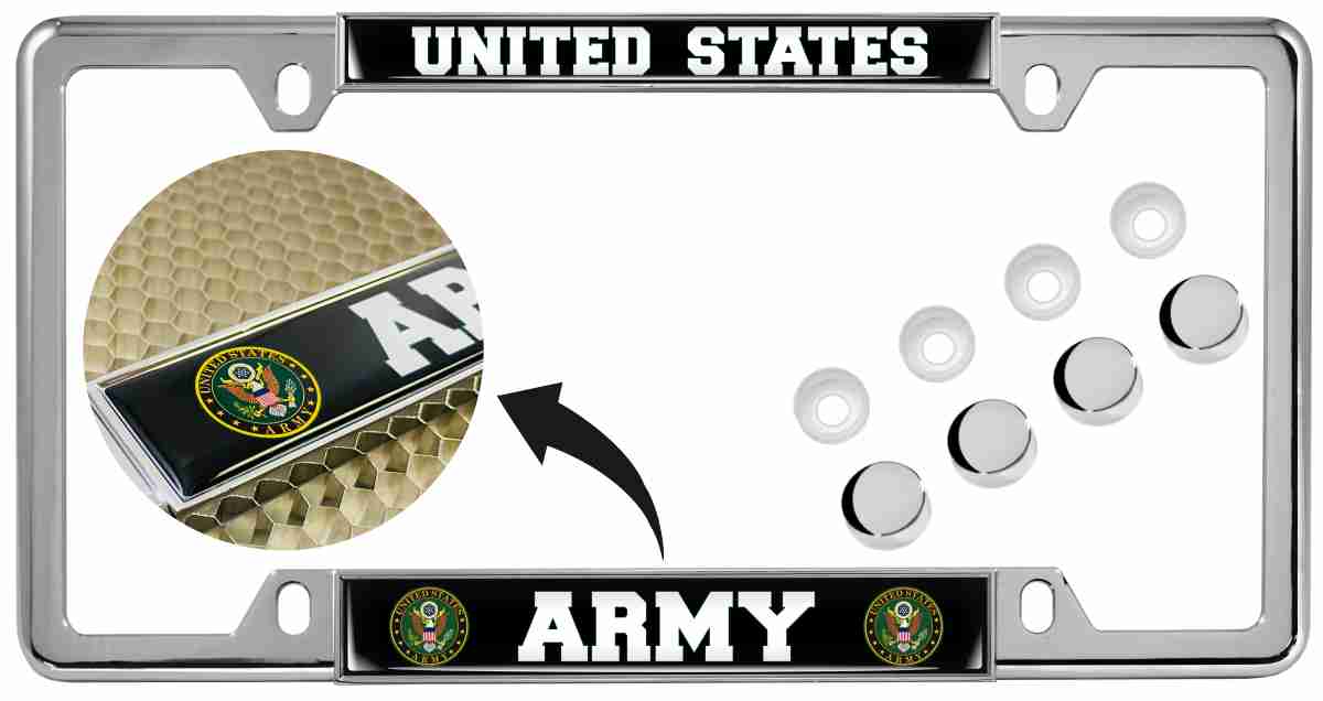 What are license plate frames made of?