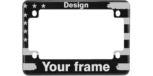 Can I add a personal logo to the license plate frame?