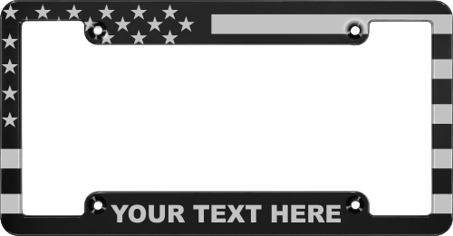 How is the American flag image applied to the frame?