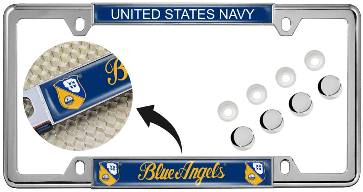 U.S. Navy Blue Angels - Car Metal License Plate Frame Questions & Answers