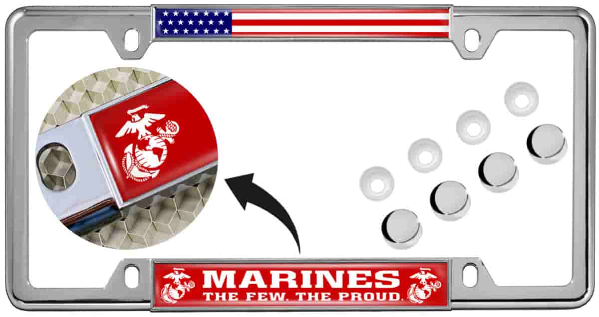 USMC - Marines. The Few. The Proud. - Car Metal License Plate Frame (rw) Questions & Answers