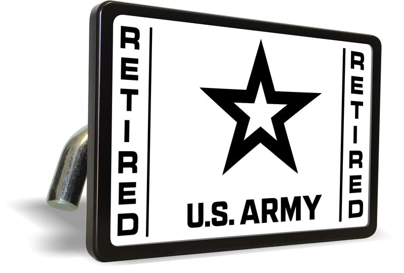 U.S. Army Retired with Star Logo (WB) - Tow Hitch Cover Questions & Answers